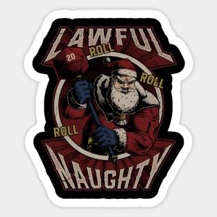 RPG - Christmas Santa Alignment - Lawful Naughty Sticker